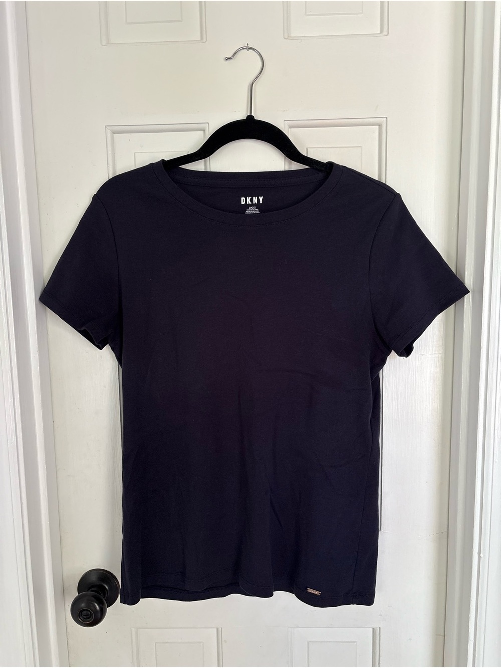 DKNY Navy Crewneck Logo Tee